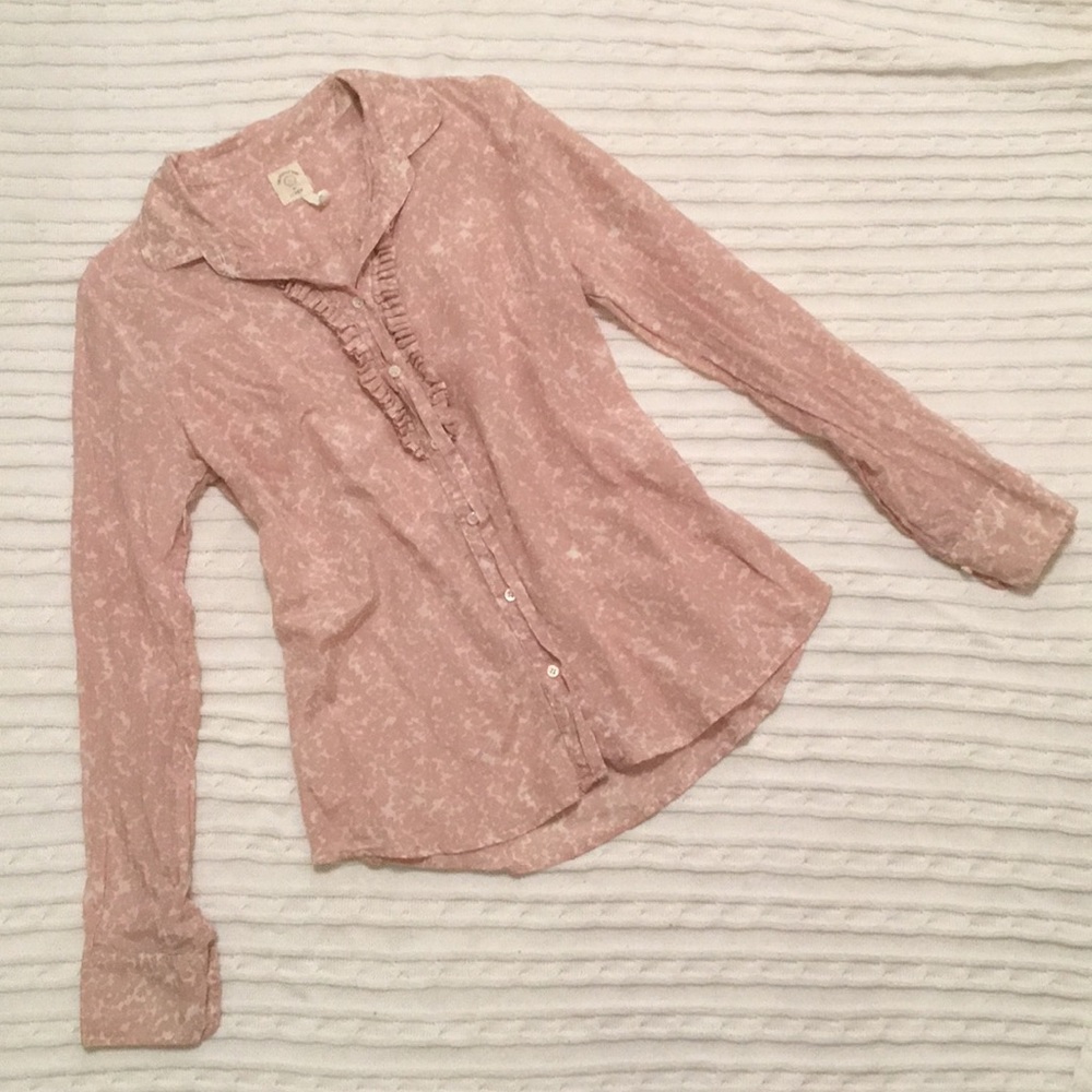 J. Crew “The Perfect Shirt” in Floral Chamomile -M